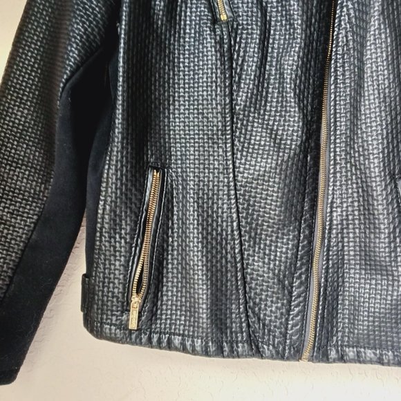 Calvin Klein black with gold zippers and snaps. - Picture 7 of 11